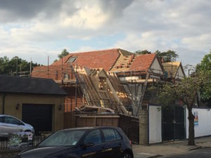 ongoing project for a new slate roof installation in nantwich
